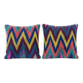 Set of 2 vintage kilim cushion covers 48x51 cm
