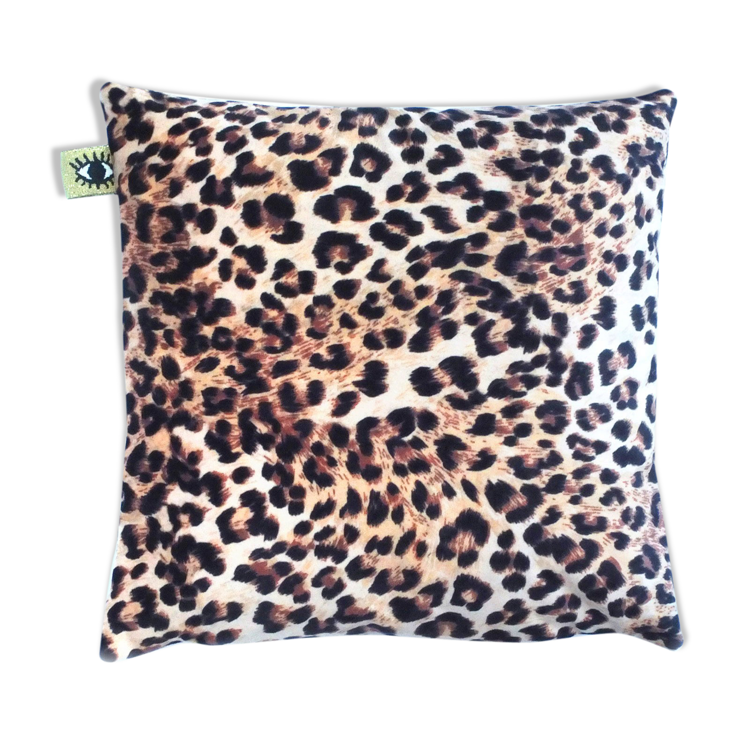 Leopard velvet cushion