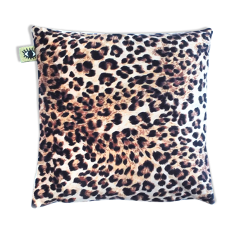Coussin velours Léopard