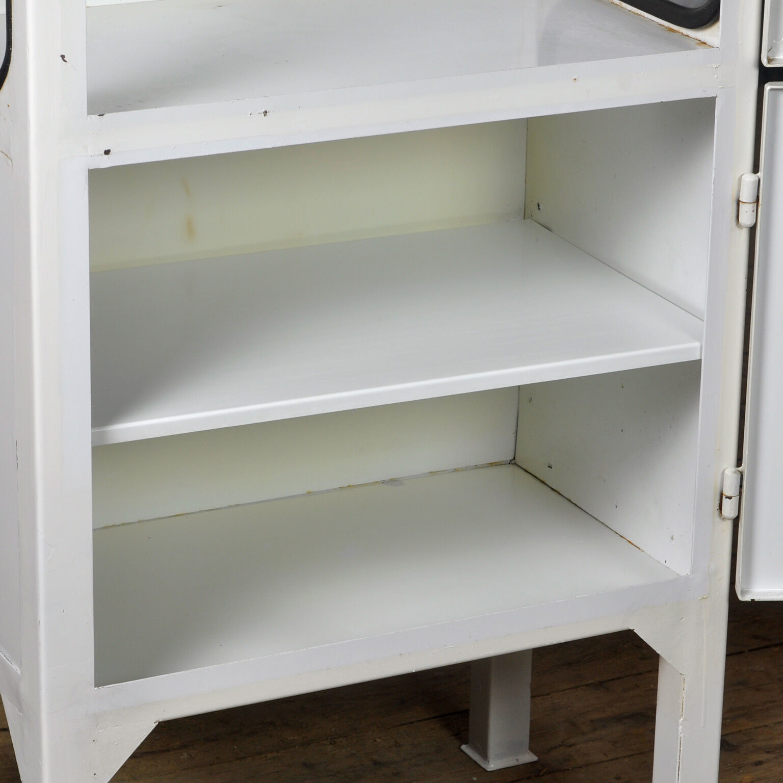 Vintage Iron And Glass Medical Cabinet, 1970s