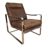 Fauteuil design en cuir