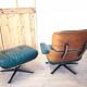 Fauteuils Lounge Eames ,production Herman Miller, avec ottoman. En cui