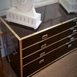 Chest of drawers Roche Bobois vintage lacquered black