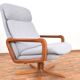 Mid-century Danish teak swivel office chair, 1960s.