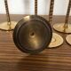 Series of 7 Scandinavian brass candlesticks