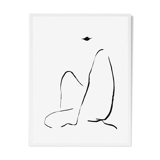 Woman wrapped in a blanket - 30x42cm