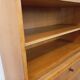 Vintage bookshelf with oak side table.