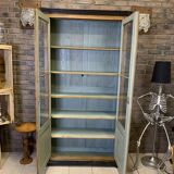 Solid oak school display case