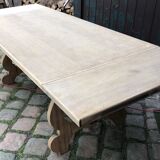 Monastery table in stripped solid oak