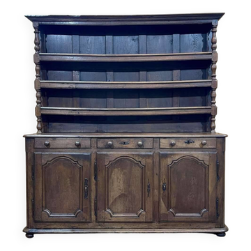 18th century oak 3-door dresser from the north of France