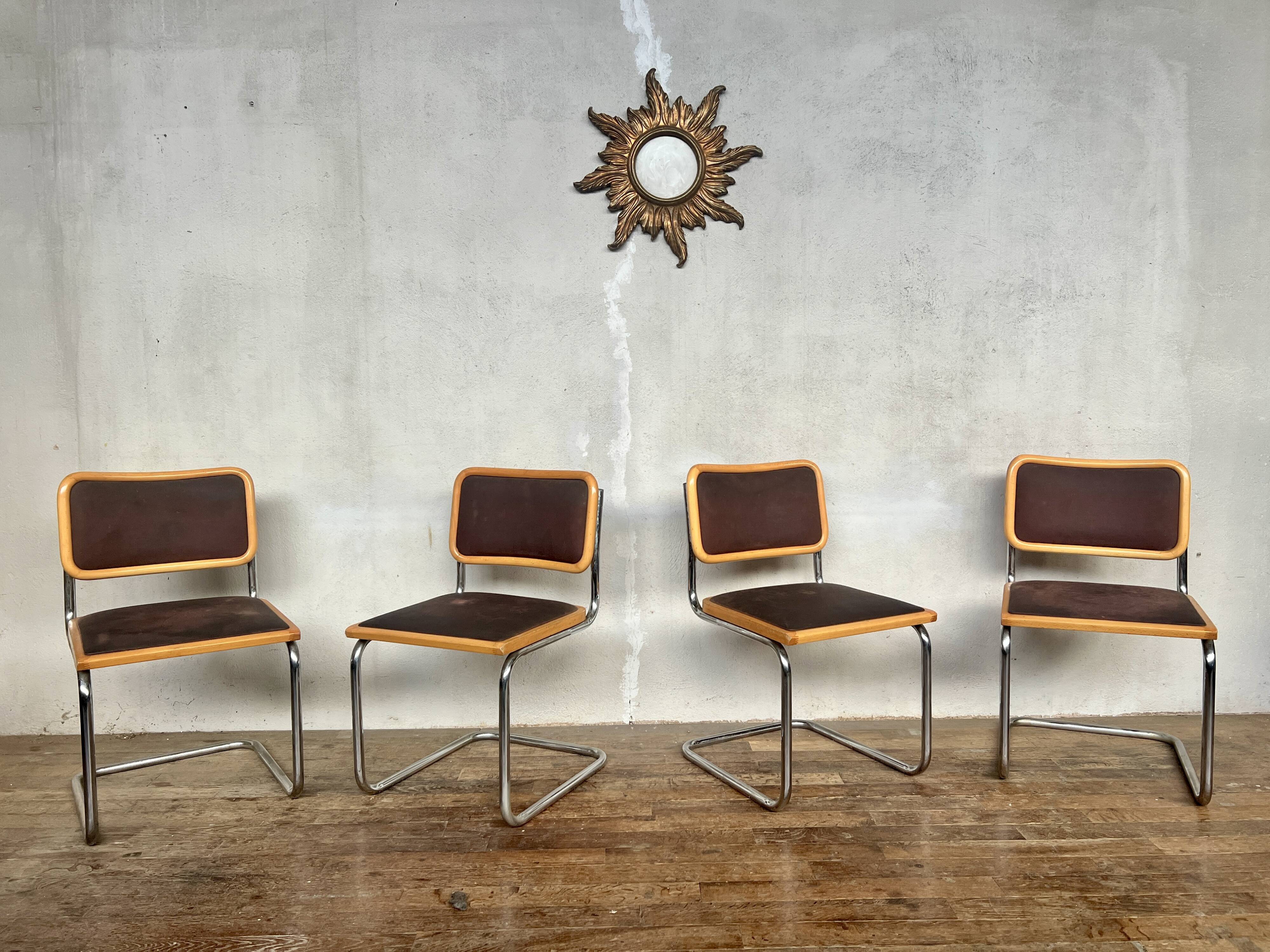 Série de 4 chaises Marcel Breuer Made in ITALY