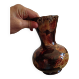 Vase vintage en céramique marron
