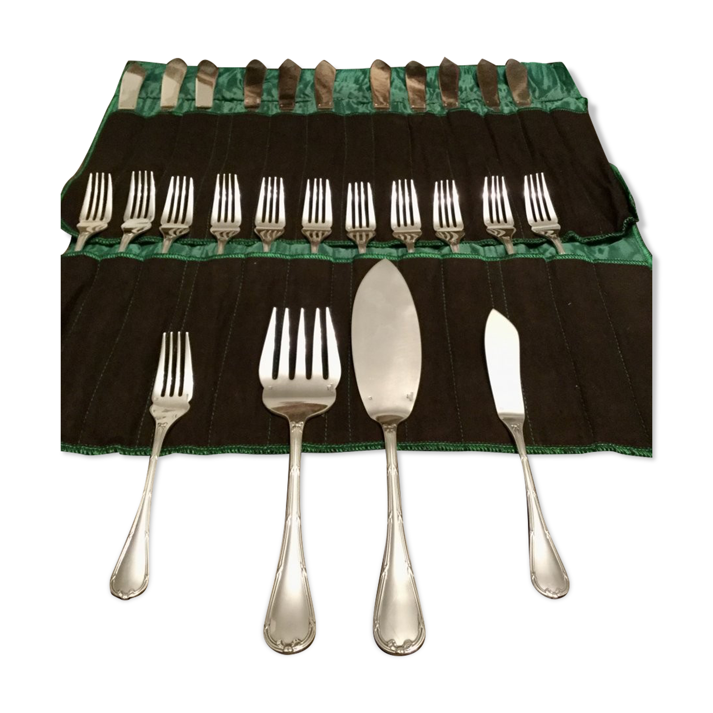 Christofle fish service model Cross ribbons