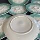 Niderviller sea-green earthenware oyster plates, set of 10 + dish