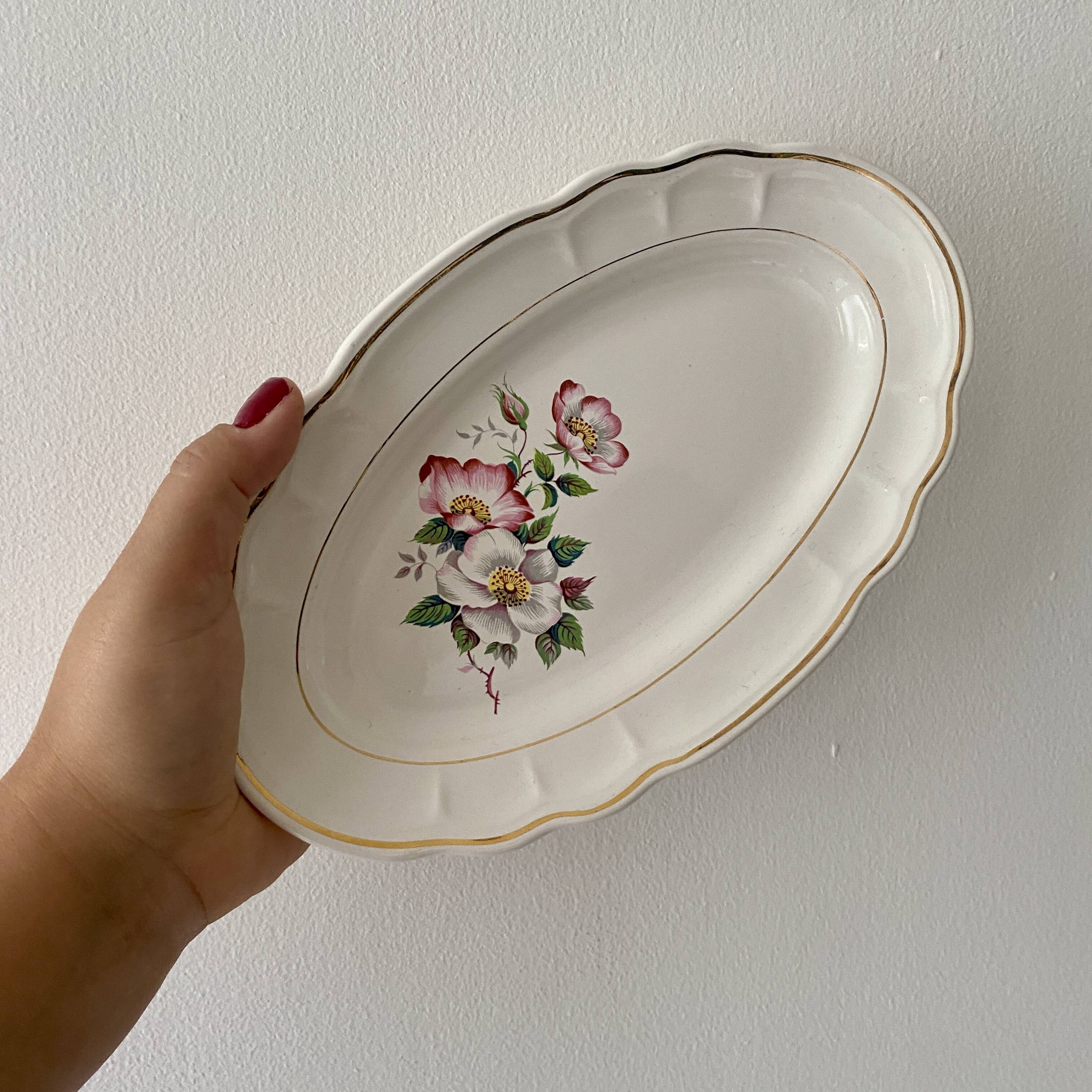 Lot de 2 plats ovales- raviers vintage Salins