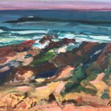 Acrylic painting by odile trpont, also known as baltran (1942). les sables d'olonne.