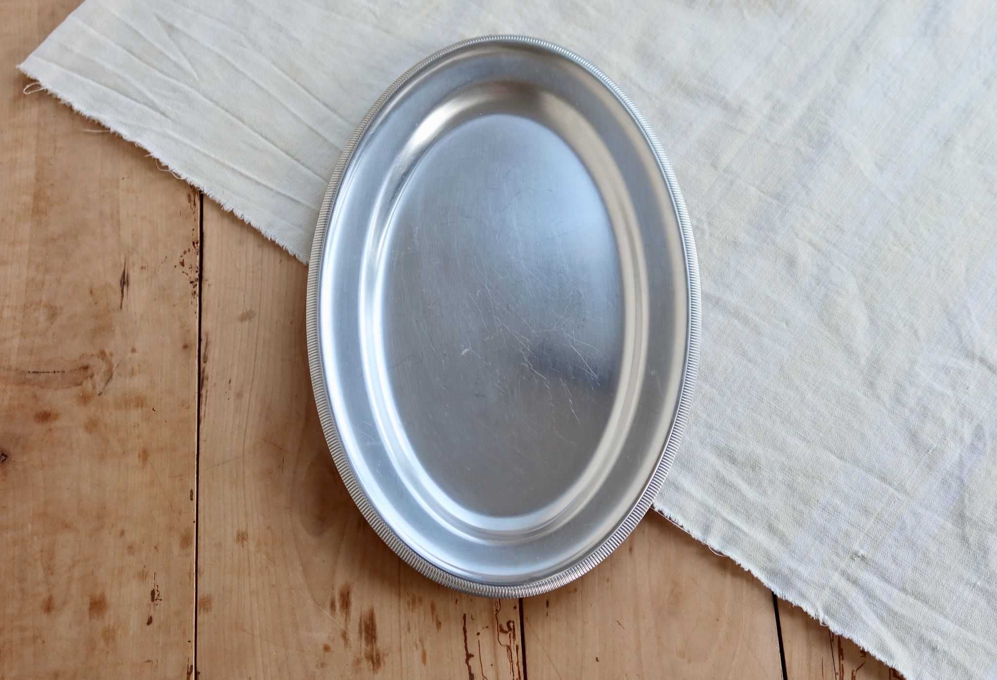 Vintage serving dish Rémy Letang silver-plated - Stylised border