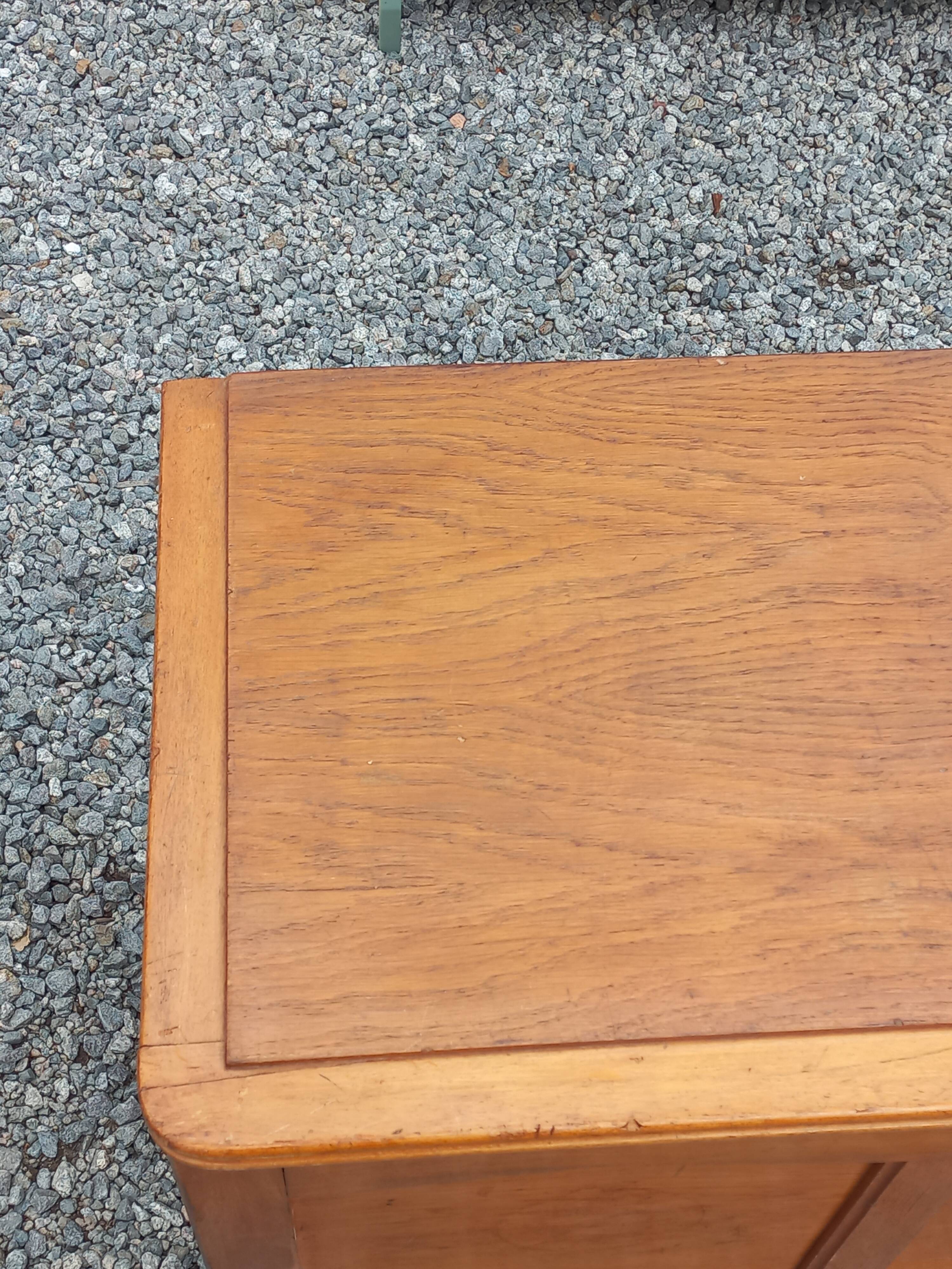 Vintage 1950s oak chest with compass feet