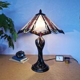 Tiffany style lamp, stained glass, art nouveau