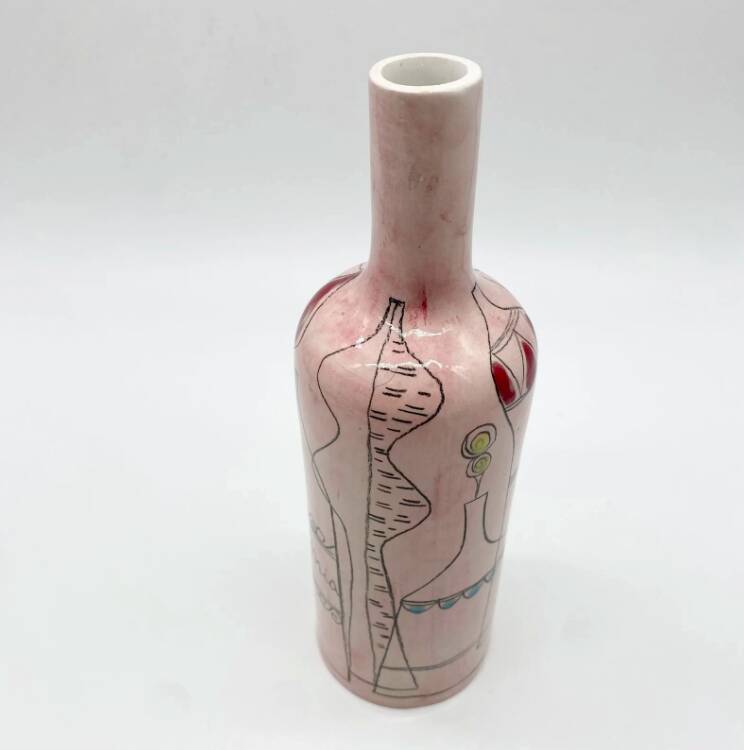 Ceramic "bottle" vase, Prato, Italy, 1960s