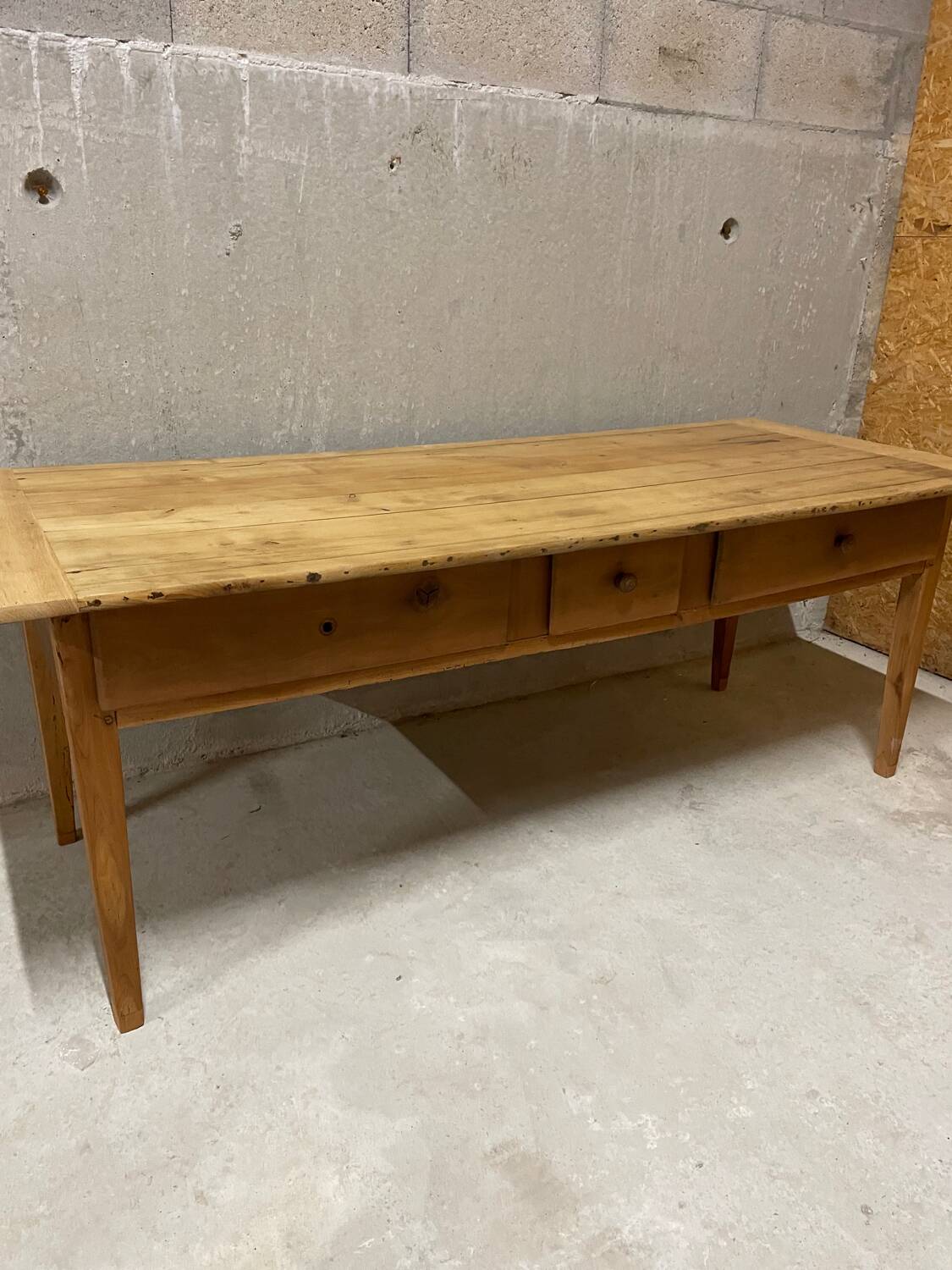 Large oak farmhouse table