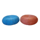 Pair of vintage blue and orange Ikea poufs, 80s