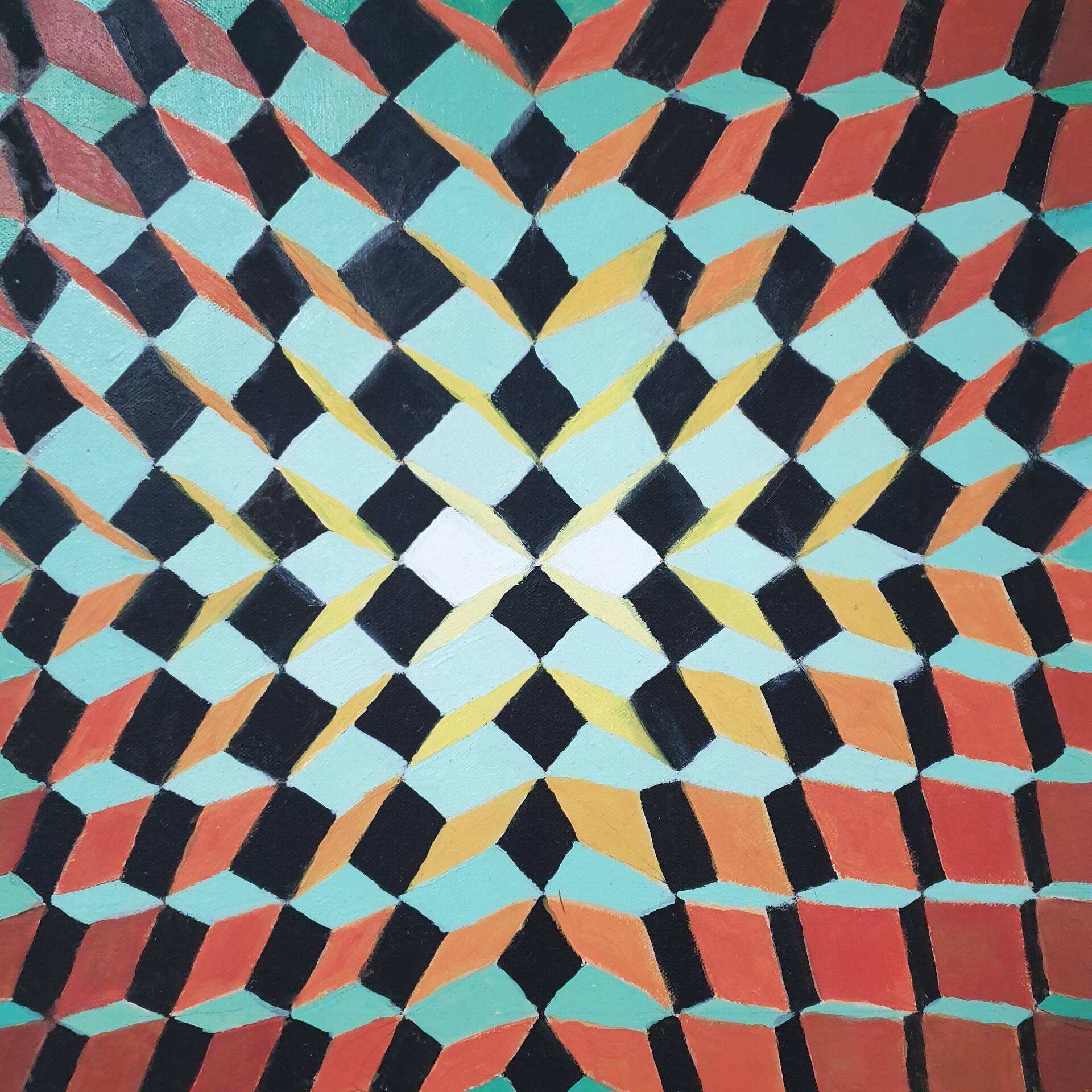 Tableau/Optical art/oil on canvas/78x78x2cm