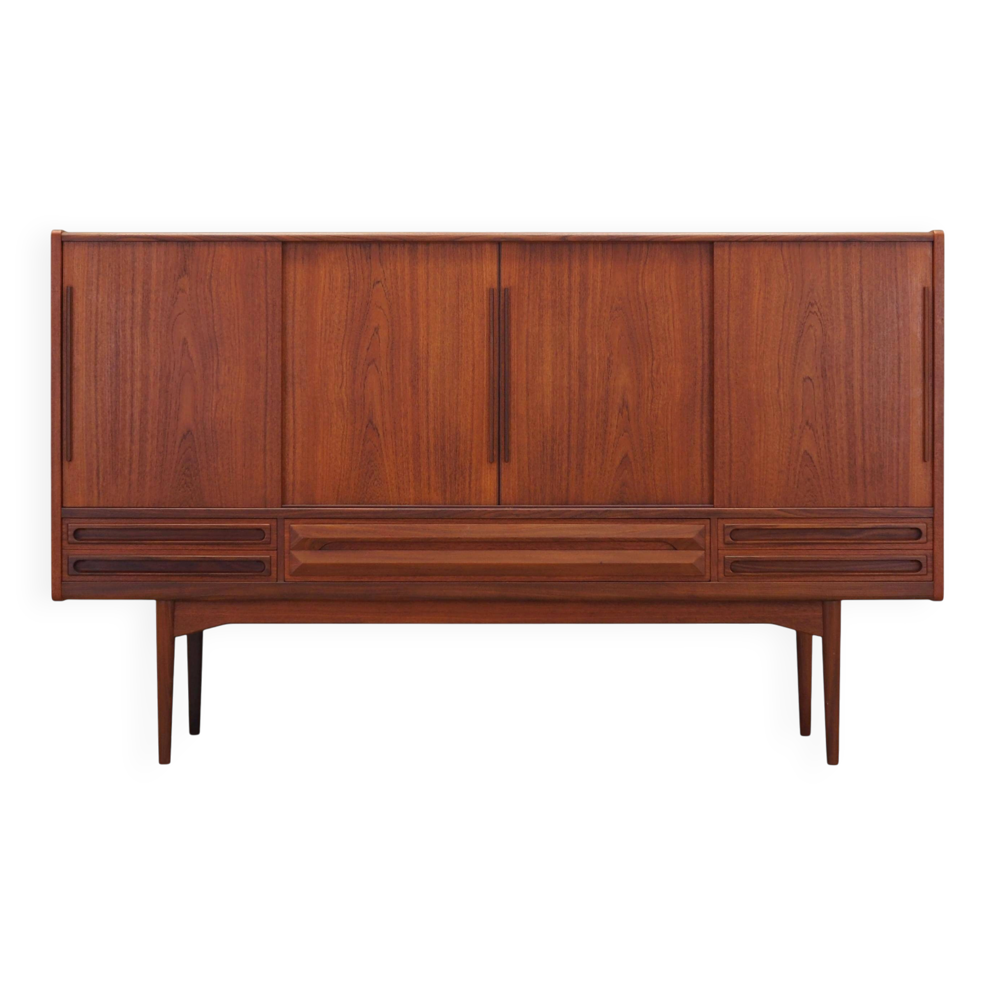 Teak highboard, Danish design, 1960s, production: Denmark