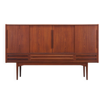 Teak highboard, Danish design, 1960s, production: Denmark
