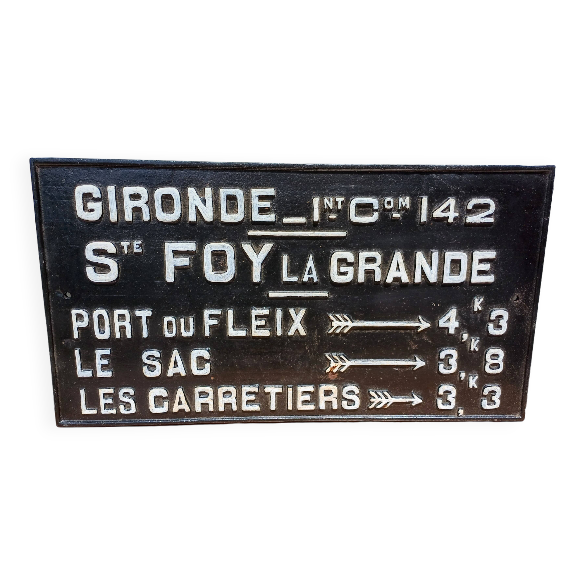Sncf 19th cast iron plate