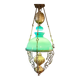 Ancienne suspension bronze et opaline