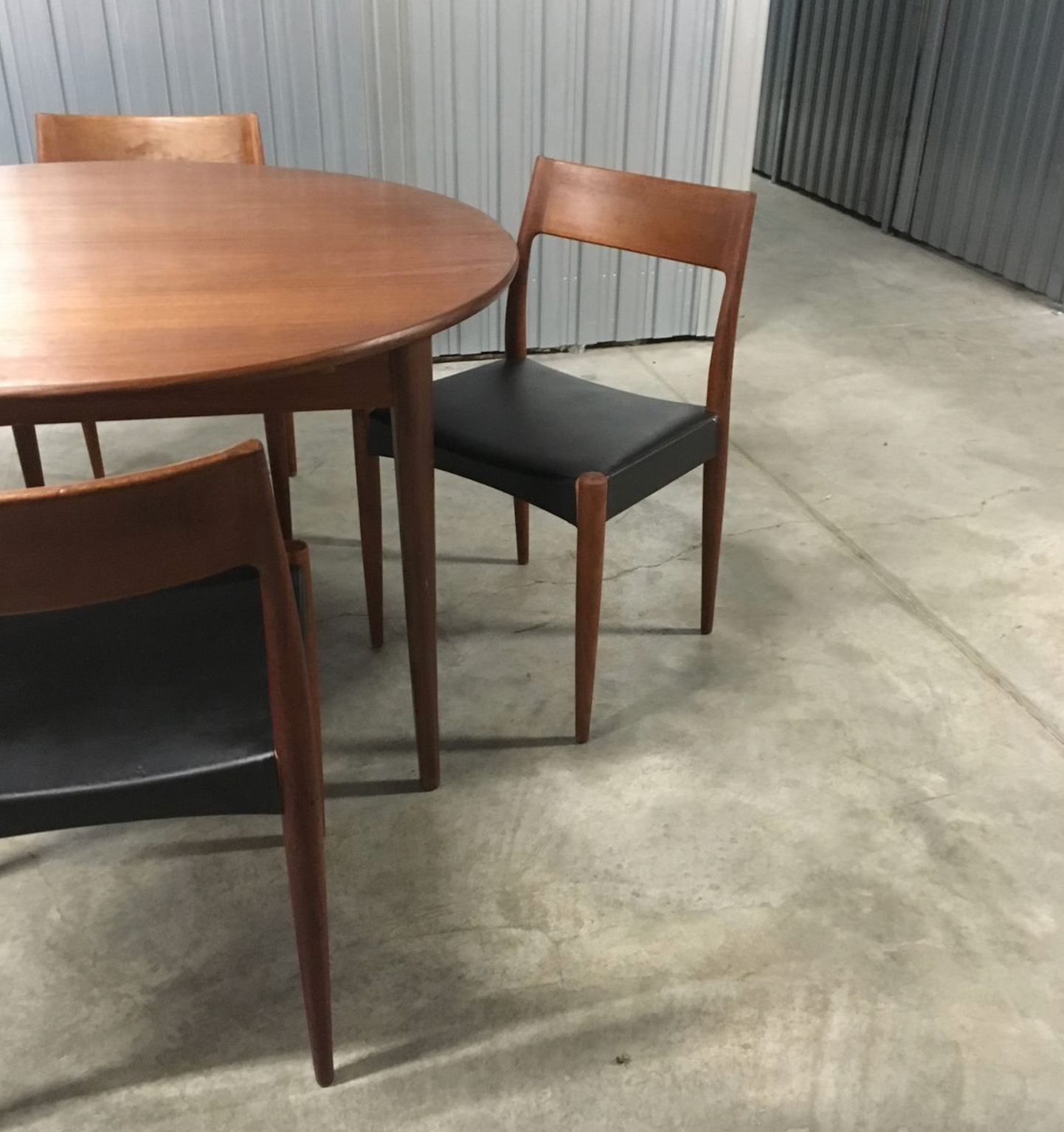 Danish Teak Dining Set by Arne Hovmand Olsen for Mogens Kold, 1950s