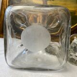 Antique engraved pinched crystal decanter