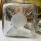 Antique engraved pinched crystal decanter