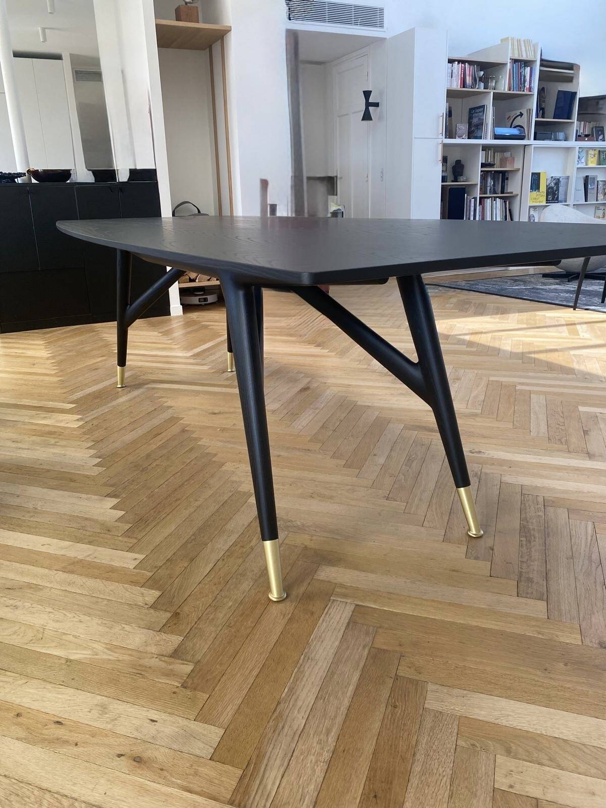 Gio Ponti Table D.859.1 Reissue 2023 Molteni in black ash wood