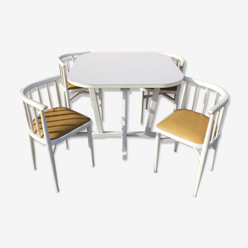 Ensemble table et chaises Thonet 1970