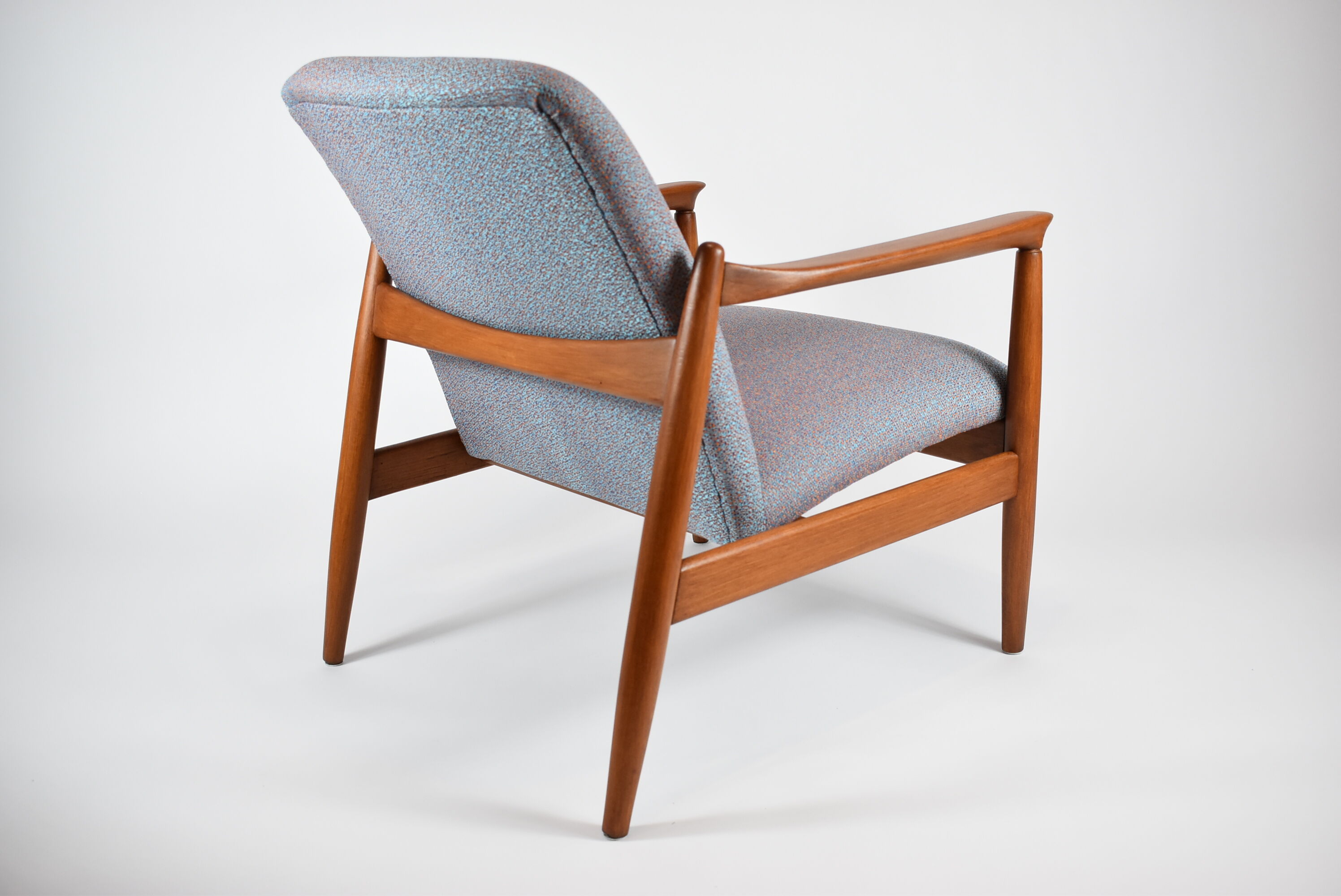 Fully restored vintage armchair, designer E.Homa, 60s, East Europe, multicolour, water resistant