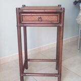 Vintage rattan side table
