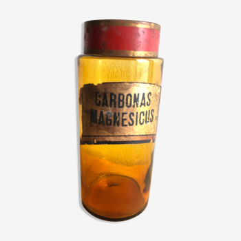 Jar "Carbonas Magnesicus" brown glass