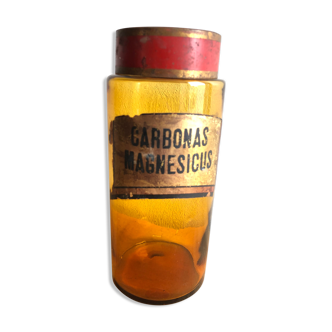 Jar "Carbonas Magnesicus" brown glass