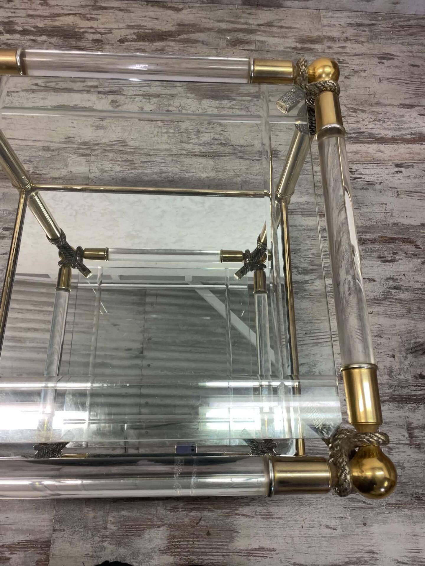 Table basse vintage Hollywood Regency 
