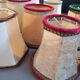Set of 13 vintage clip-on lampshades
