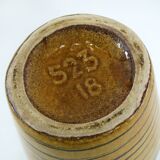 West Germany vase - black and red ochre graphic decor - Scheurich Keramik - vintage 60s