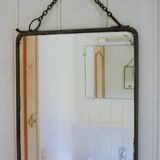Old rectangular barber mirror