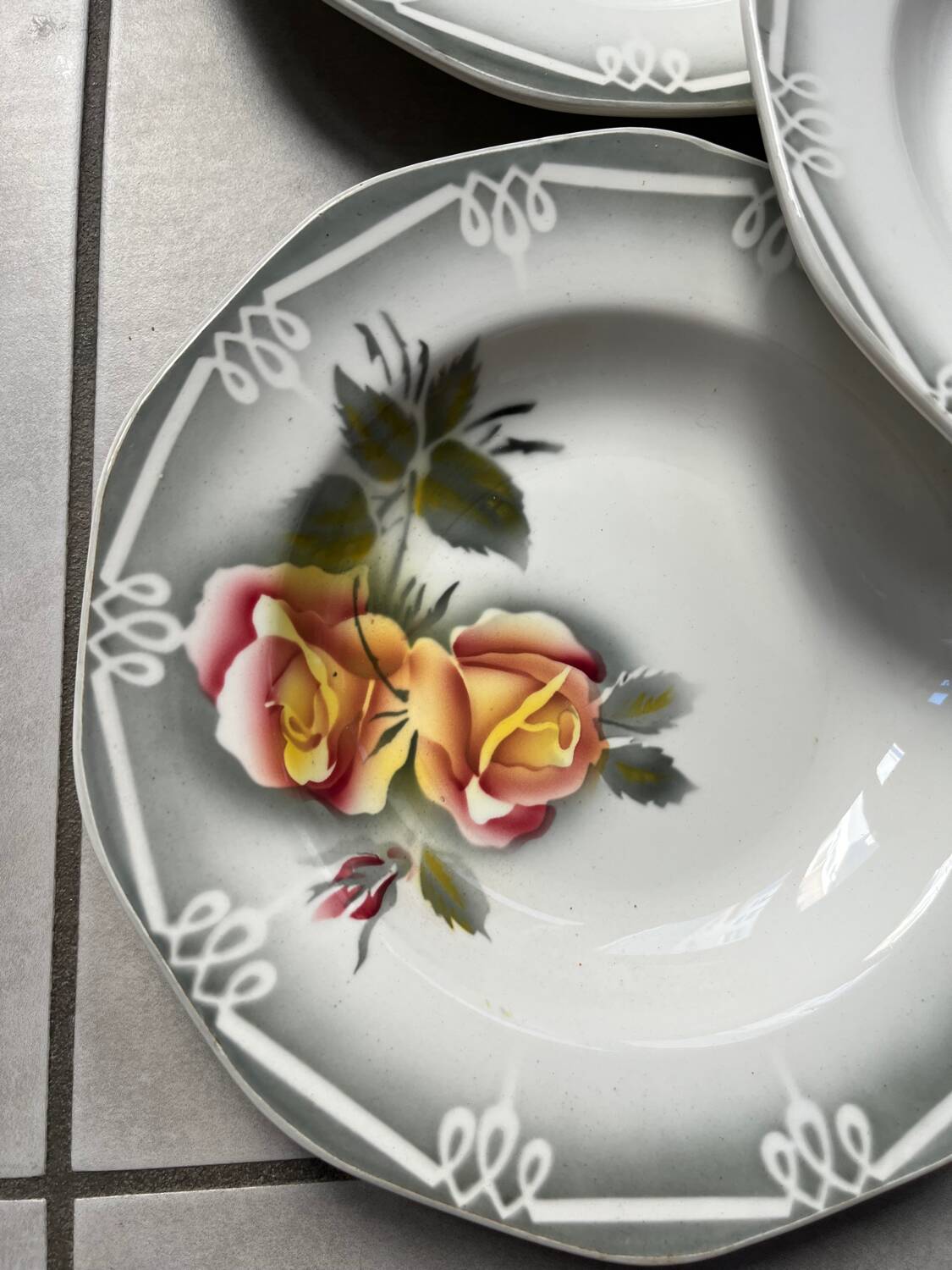 Set 5 assiettes « Odile »  Digoin Sarreguemines 