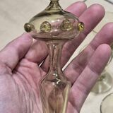 Roemer Glasses and Carafe 19th Century Mouth Blown Crystal