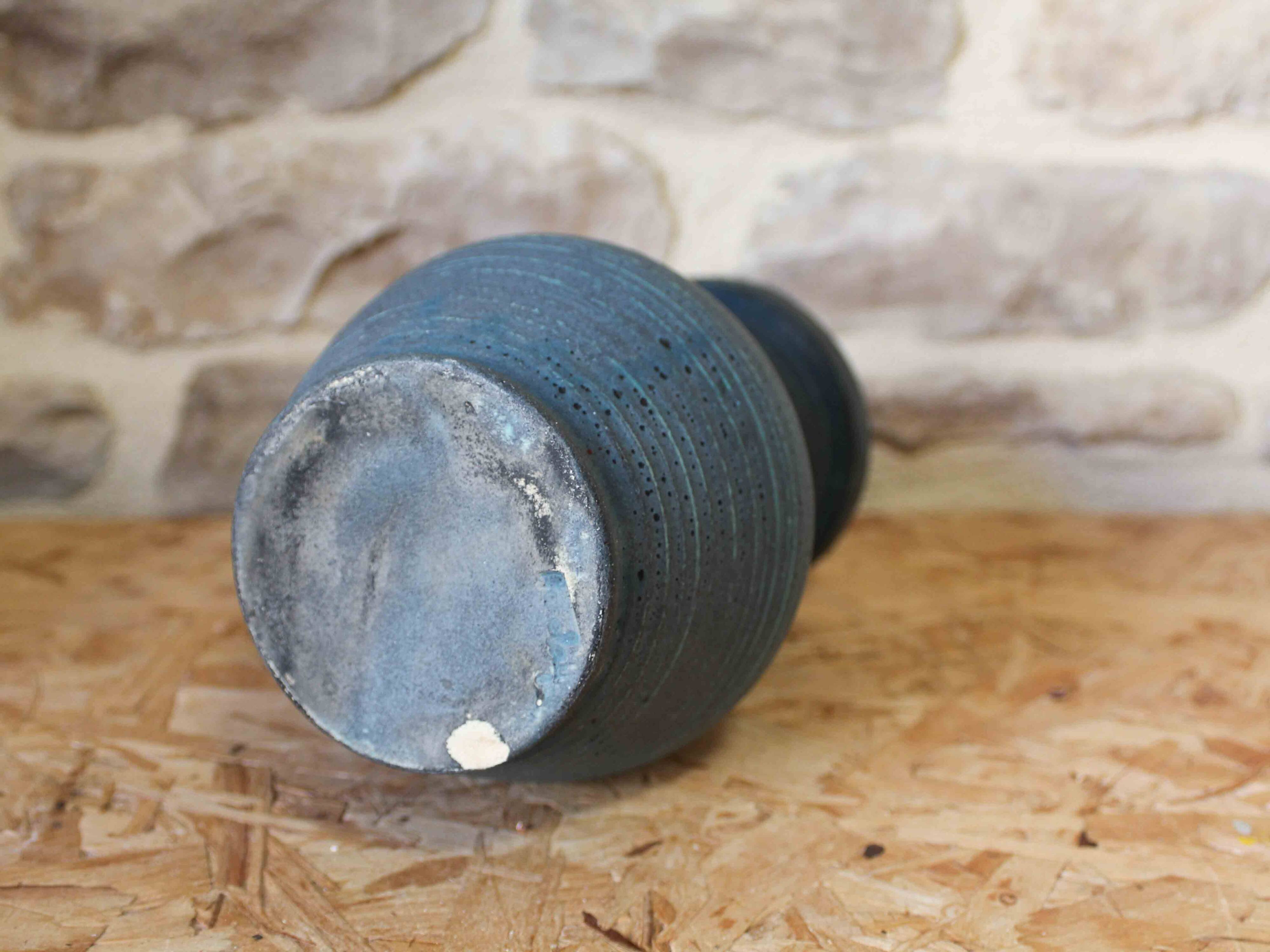Vase en céramique bleu Accolay