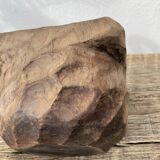 Wooden ashtray from the 1970s vintage brutalist style