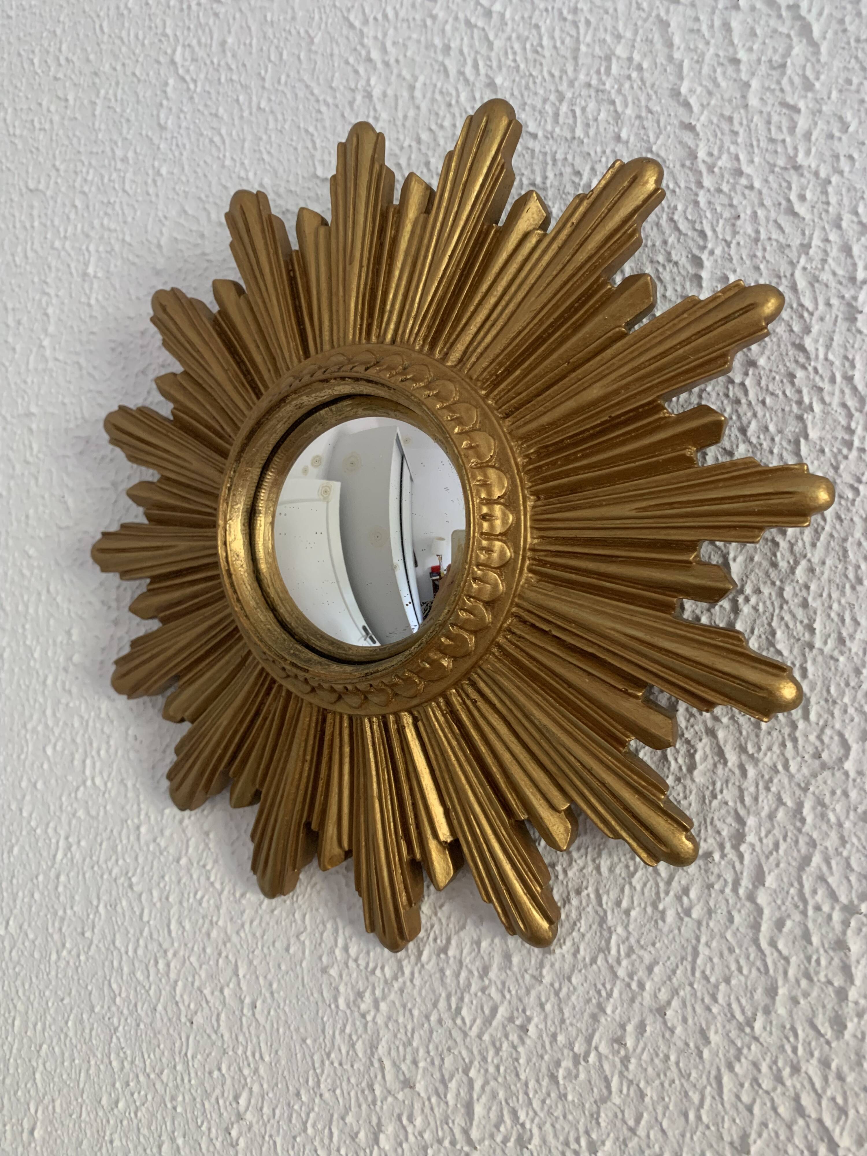 Vintage 1960s witch's eye sun mirror - 25 cm