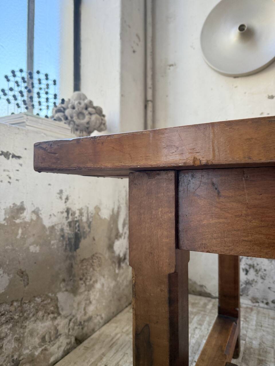 Rustic farmhouse table, solid oak, 2m